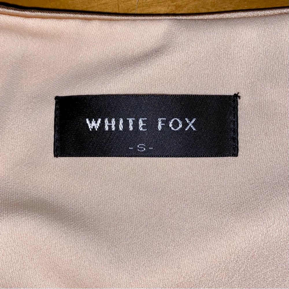 Champange White Fox One Shoulder Dress Size Small - Picture 5 of 7